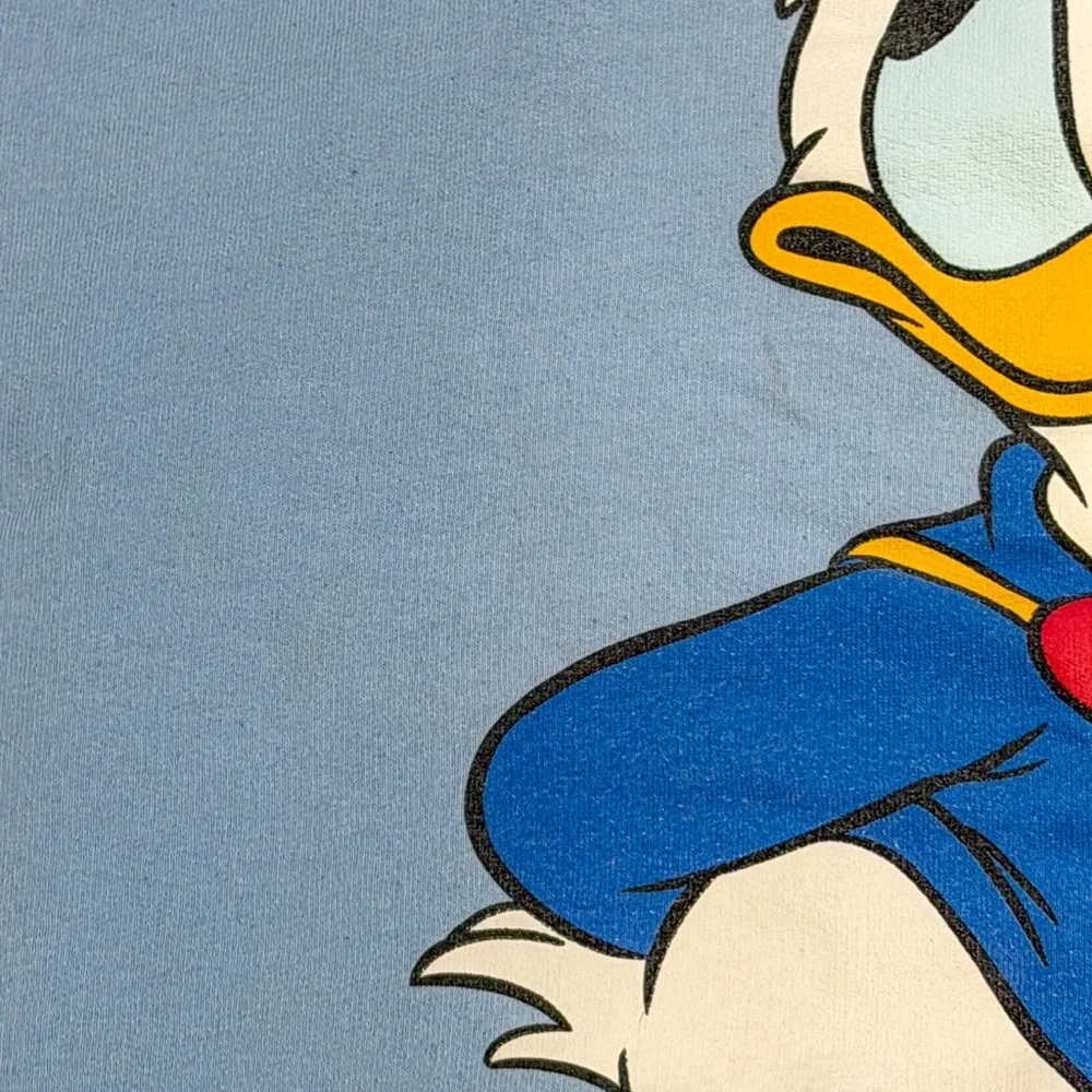 Vintage Disney Store Donald Duck Sweatshirt XL 90s Graphic Crewneck Blue
